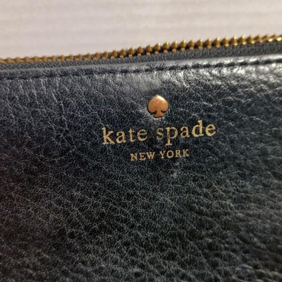 KATE SPADE Black Leather Lacey Accordion Cobble Hill Zip-Around Wallet - Picture 11 of 12